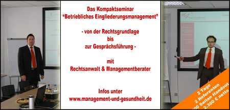 Seminar Betriebliches Eingliederungsmanagement